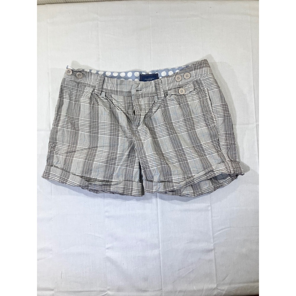 American Eagle Outfitters Plaid Shorts Size 4 Womens‎ Casual Cuffed